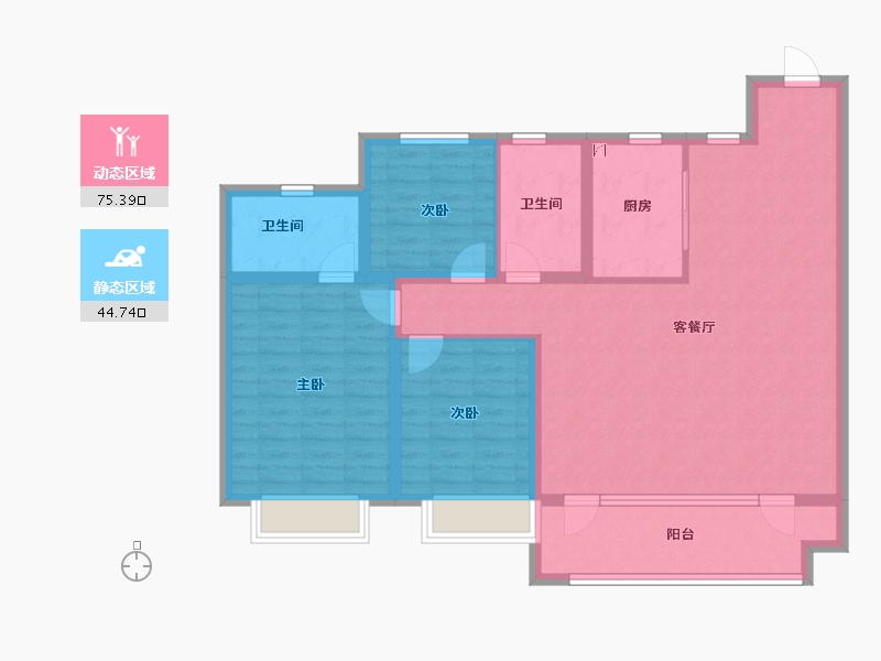 山东省-青岛市-和达熙园-107.99-户型库-动静分区