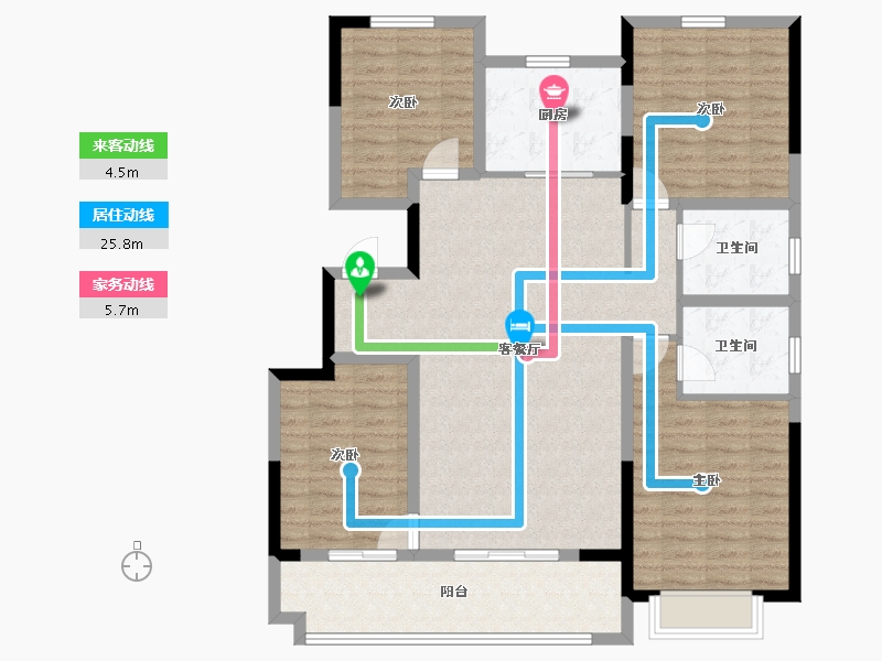 山东省-潍坊市-德润棠悦-123.20-户型库-动静线