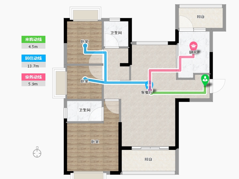 广东省-广州市-贵阳恒大未来城-98.41-户型库-动静线