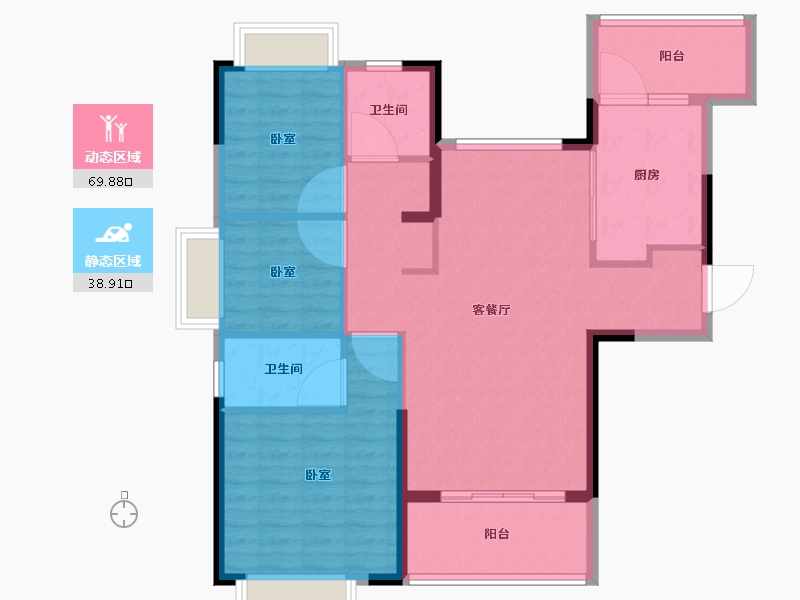 广东省-广州市-贵阳恒大未来城-98.41-户型库-动静分区