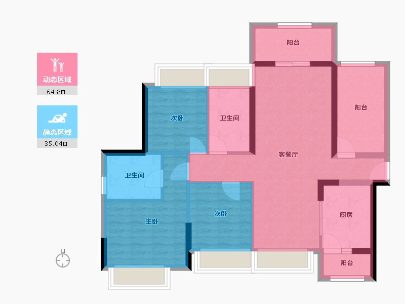 广东省-肇庆市-锦绣春江花园-89.00-户型库-动静分区