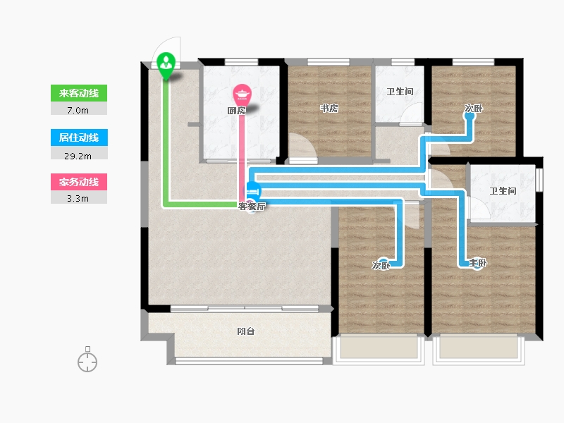 山东省-临沂市-中南·君启-112.80-户型库-动静线