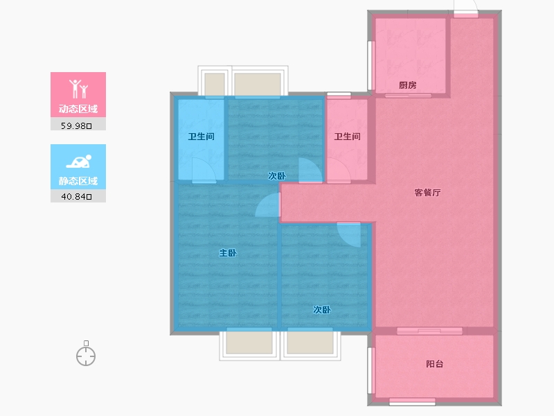 湖南省-湘潭市-黄金时代-101.00-户型库-动静分区