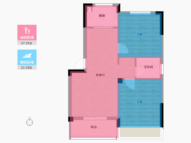 浙江省-衢州市-华达·金茂府-62.00-户型库-动静分区