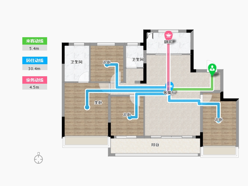 浙江省-绍兴市-江辰府-131.21-户型库-动静线