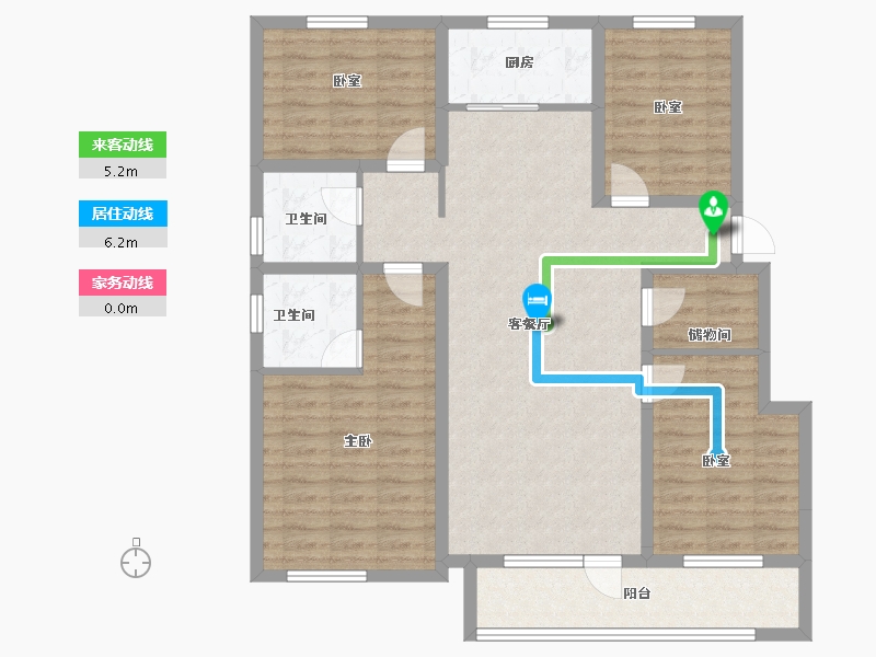 山东省-潍坊市-万特公馆-111.20-户型库-动静线