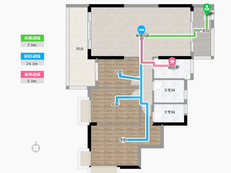 湖北省-宜昌市-畔山林语-128.00-户型库-动静线