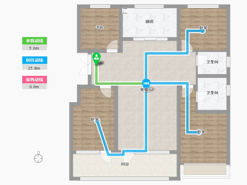 山东省-潍坊市-恒信浞河公馆-114.57-户型库-动静线