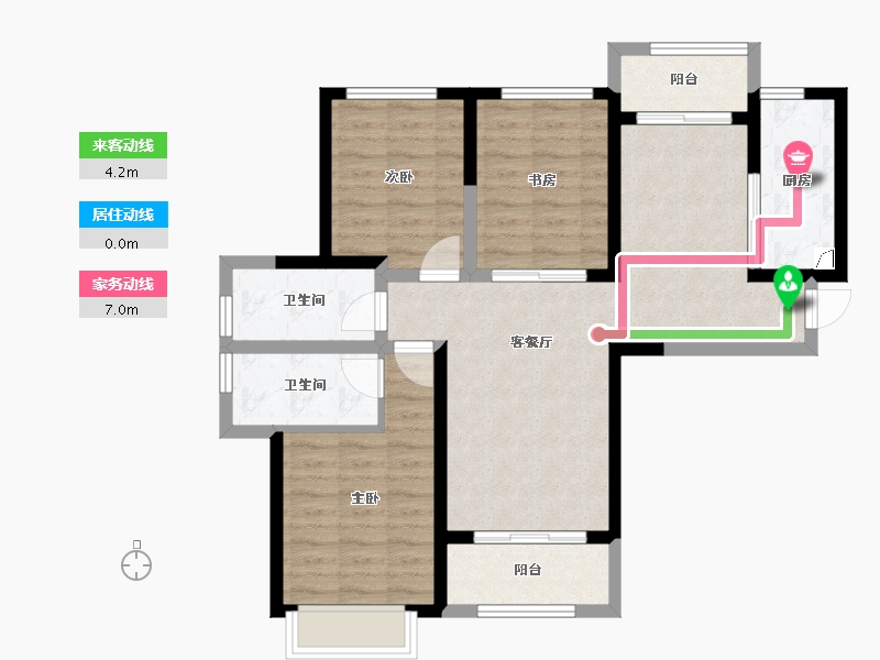 河北省-石家庄市-英郡年华国际社区-84.00-户型库-动静线