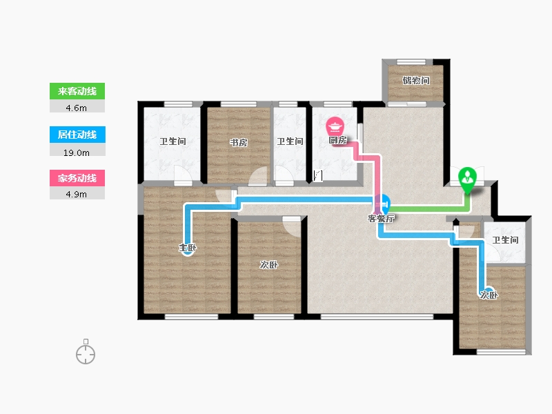 陕西省-西安市-天地源·云水天境-131.56-户型库-动静线