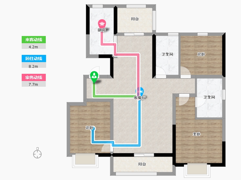 山东省-潍坊市-德润棠悦-103.20-户型库-动静线