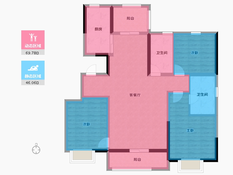 山东省-潍坊市-德润棠悦-103.20-户型库-动静分区