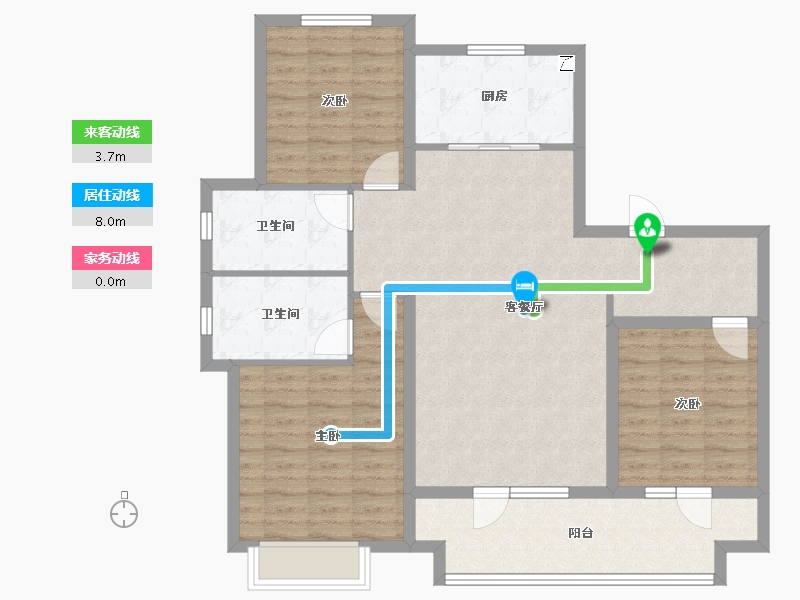 山东省-青岛市-海信九贤府-106.89-户型库-动静线