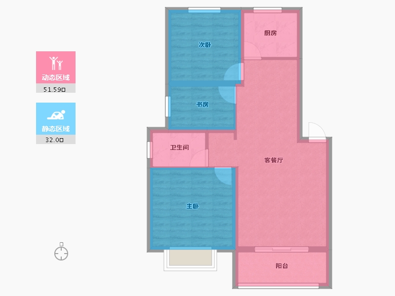 山东省-青岛市-梦想望城-74.77-户型库-动静分区