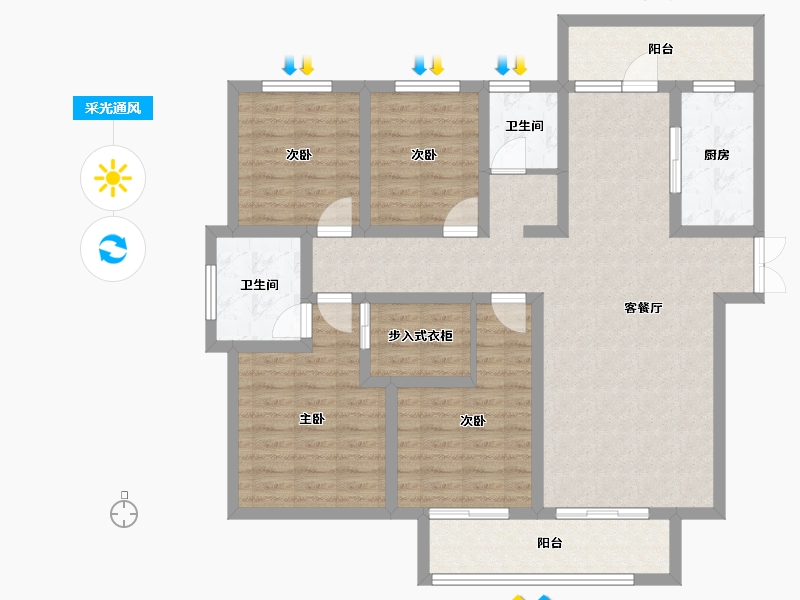 河北省-石家庄市-高远森霖城-112.43-户型库-采光通风