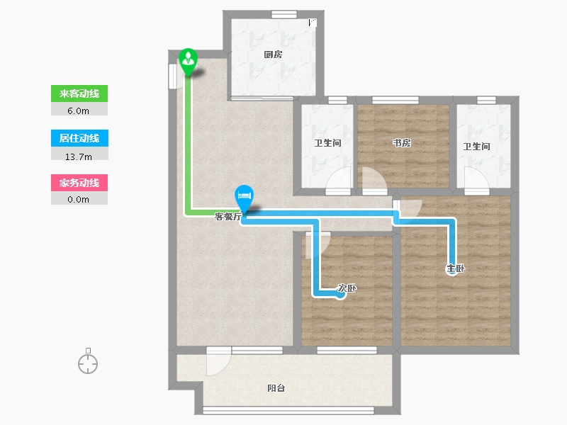 山东省-青岛市-海信城-94.36-户型库-动静线