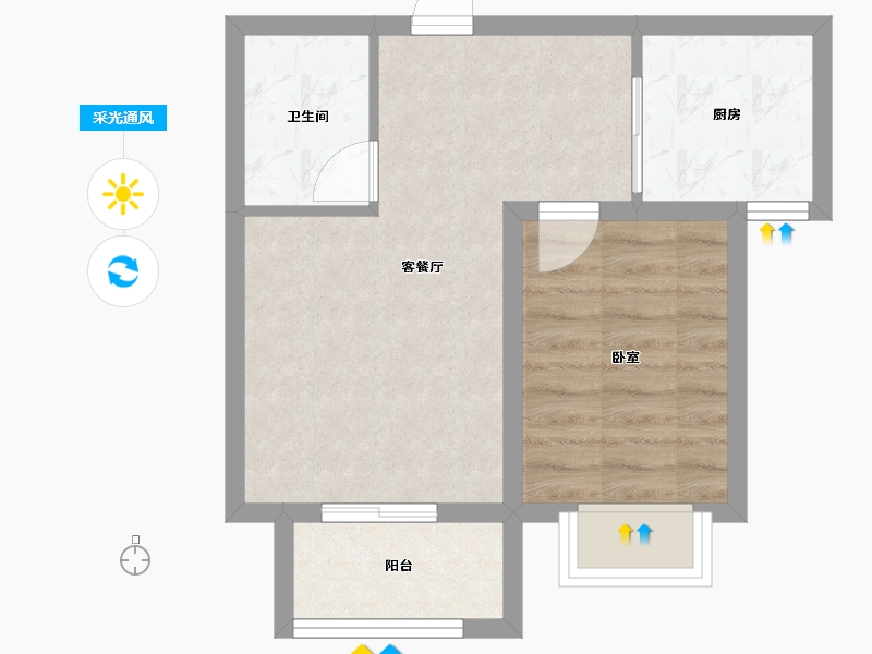 河北省-石家庄市-巨科合园-42.46-户型库-采光通风