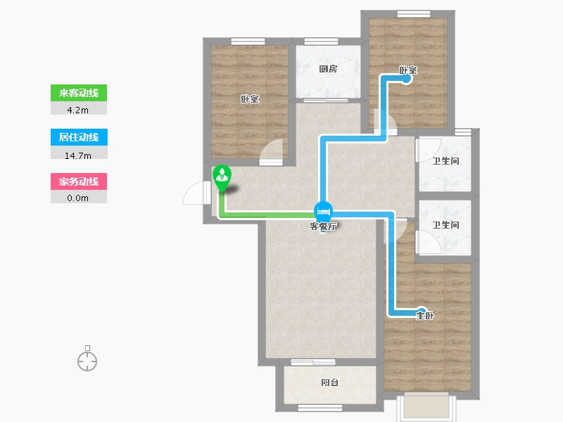 河北省-石家庄市-巨科合园-83.40-户型库-动静线