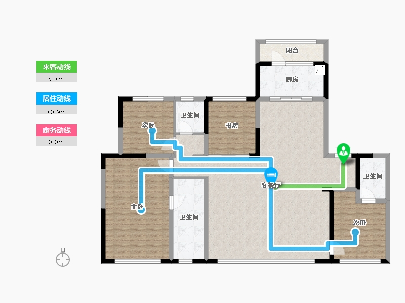 陕西省-西安市-中国铁建·西派国樾-143.69-户型库-动静线