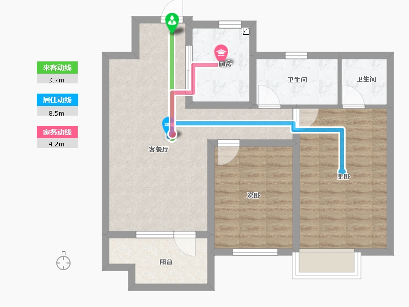 山东省-青岛市-海信九贤府-72.24-户型库-动静线