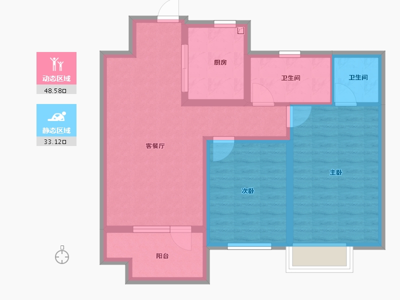 山东省-青岛市-海信九贤府-72.24-户型库-动静分区