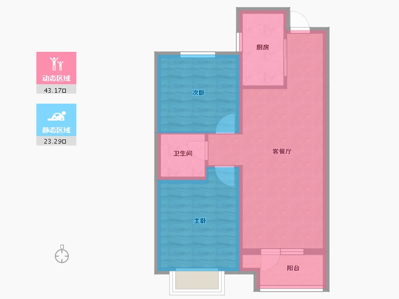 河北省-石家庄市-高远森霖城-58.90-户型库-动静分区