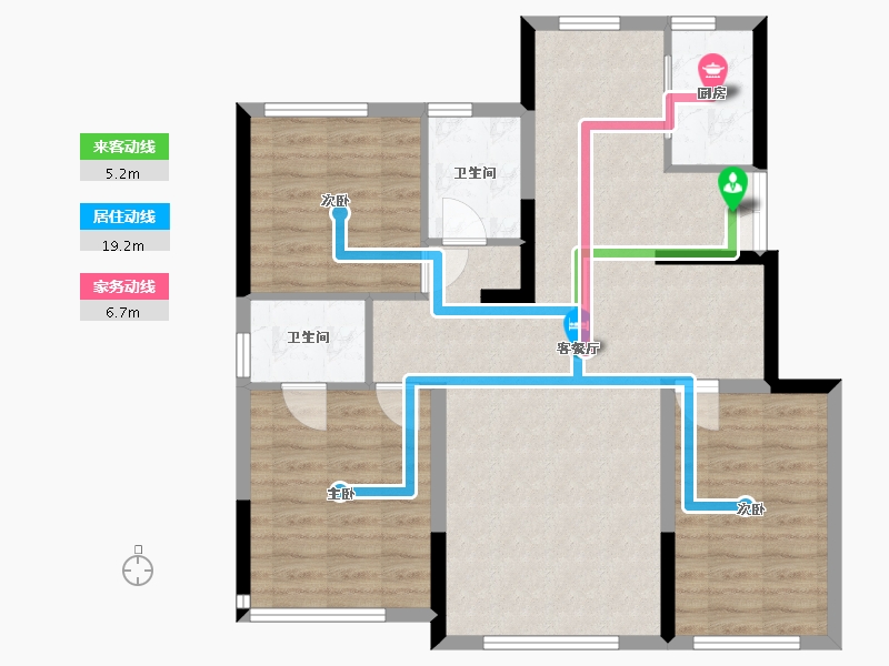 黑龙江省-佳木斯市-华强时光里-100.00-户型库-动静线