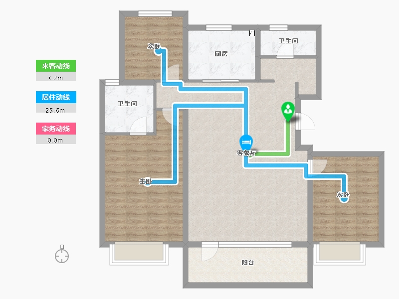 山东省-青岛市-海信九贤府-107.27-户型库-动静线