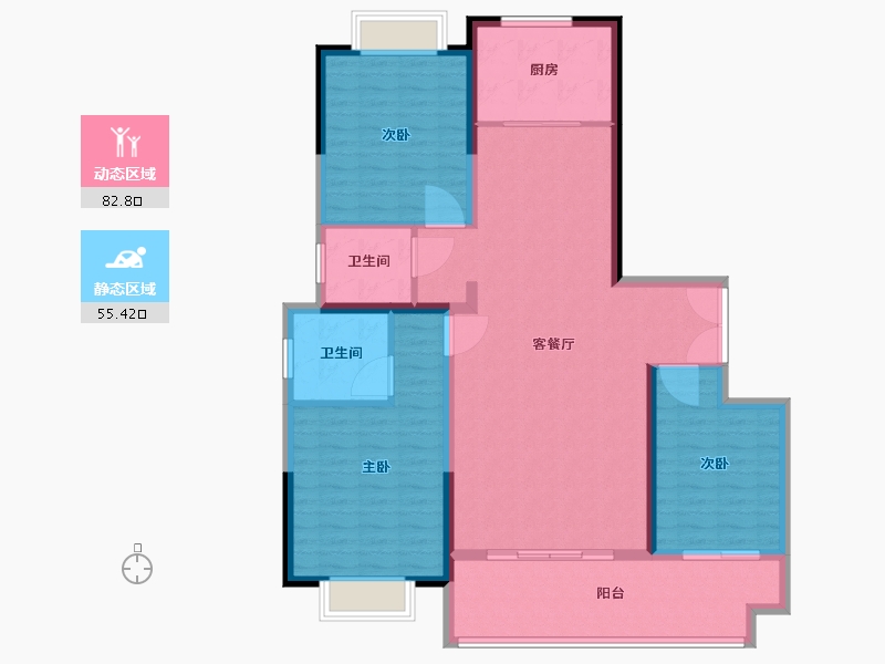 湖南省-常德市-桂发御园-125.96-户型库-动静分区