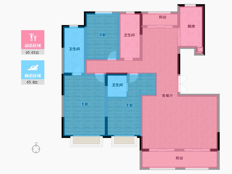 陕西省-西安市-天地源大都会-144.80-户型库-动静分区