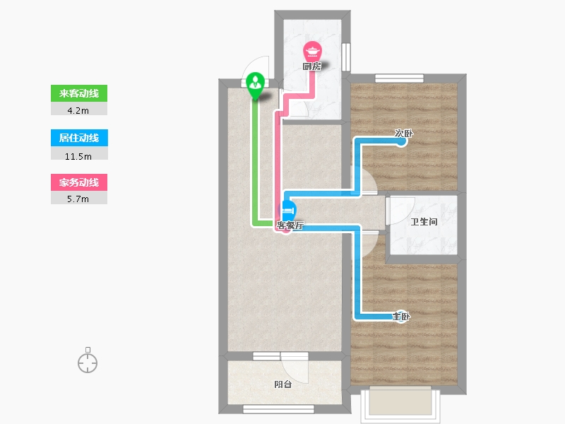 河北省-石家庄市-高远森霖城-57.53-户型库-动静线