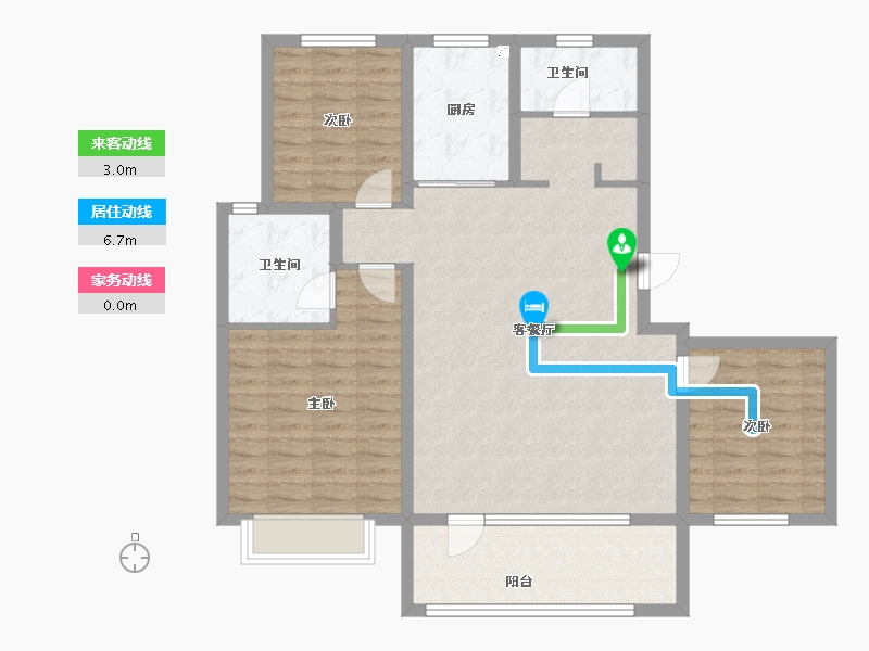 山东省-青岛市-海信公园里-106.38-户型库-动静线