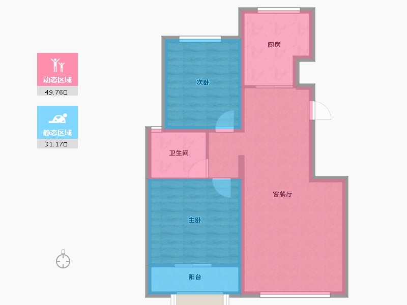 山东省-青岛市-霖源华府-72.58-户型库-动静分区