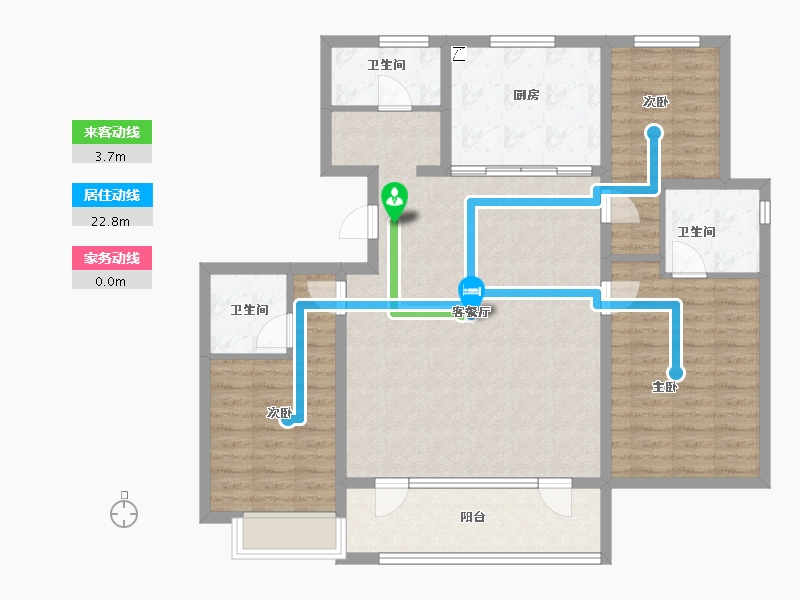 山东省-青岛市-海信城-113.57-户型库-动静线