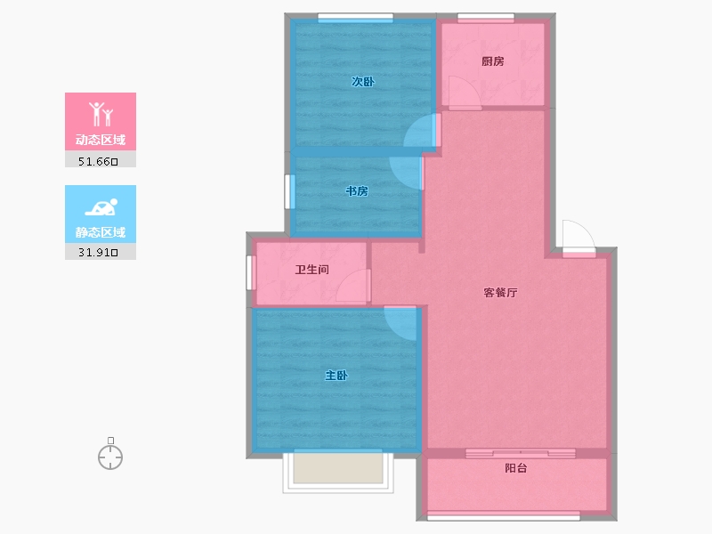 山东省-青岛市-梦想望城-74.77-户型库-动静分区