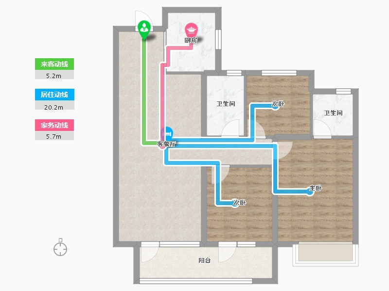 山东省-青岛市-越秀星汇城-86.14-户型库-动静线