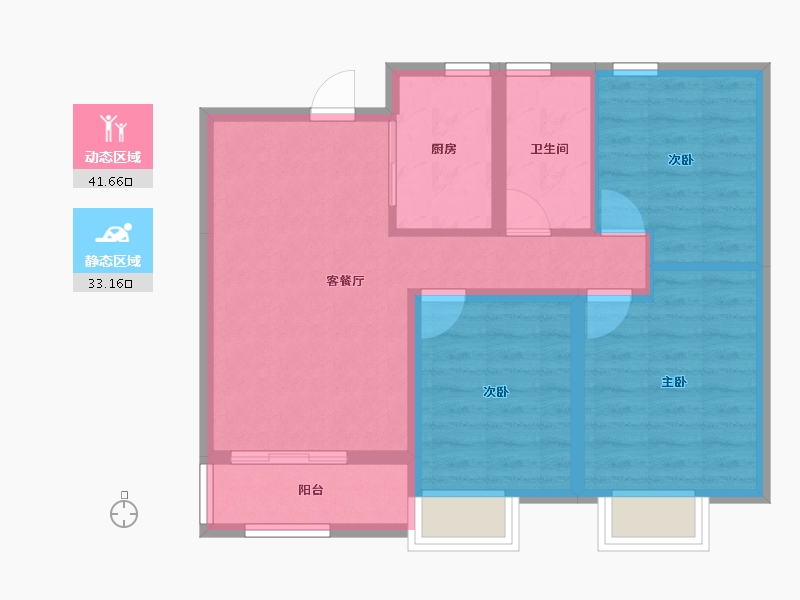 河北省-石家庄市-石家庄融创城-66.40-户型库-动静分区