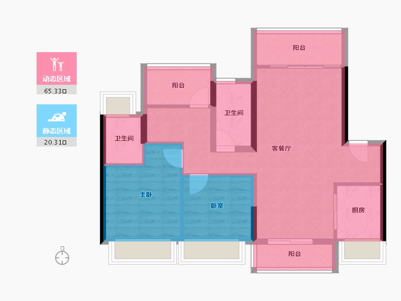 广东省-中山市-时光樾-76.10-户型库-动静分区