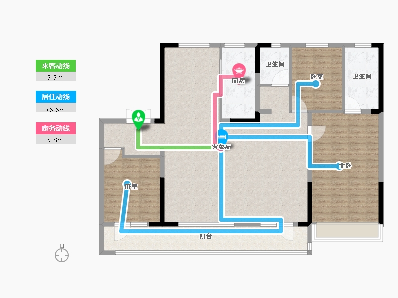 山东省-临沂市-一方中梁和府-141.60-户型库-动静线