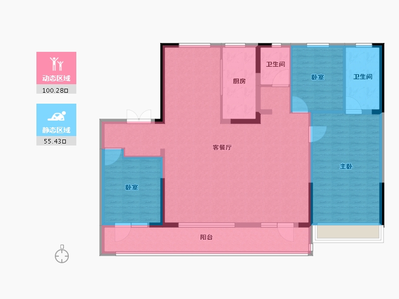 山东省-临沂市-一方中梁和府-141.60-户型库-动静分区