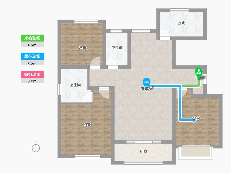 山东省-青岛市-梦想望城-96.25-户型库-动静线