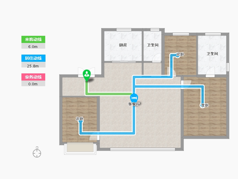 河北省-石家庄市-龙湖天奕-120.85-户型库-动静线