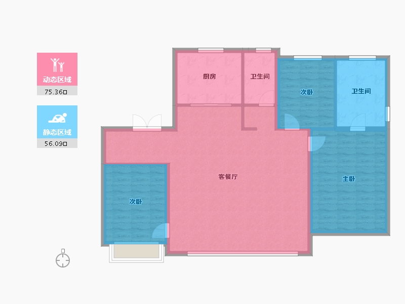 河北省-石家庄市-龙湖天奕-120.85-户型库-动静分区