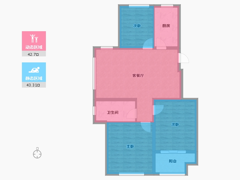 山东省-青岛市-梦想望城-76.96-户型库-动静分区