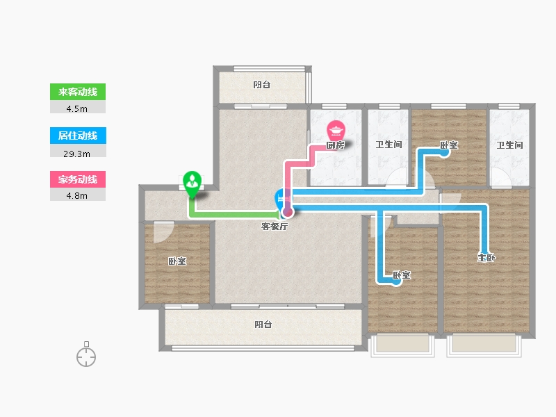 山东省-临沂市-阜丰房源云璟御府-153.60-户型库-动静线