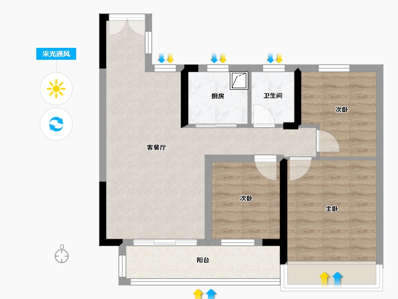 贵州省-遵义市-星光国际-95.00-户型库-采光通风