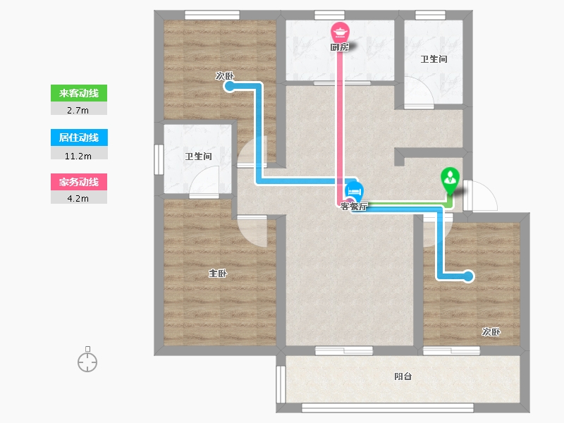 河北省-石家庄市-华远·昆仑赋-76.18-户型库-动静线