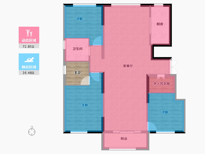 黑龙江省-哈尔滨市-万科中俄国际城-102.94-户型库-动静分区