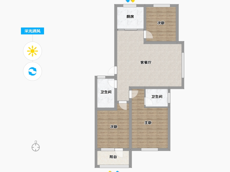 山东省-青岛市-智慧之城-89.79-户型库-采光通风