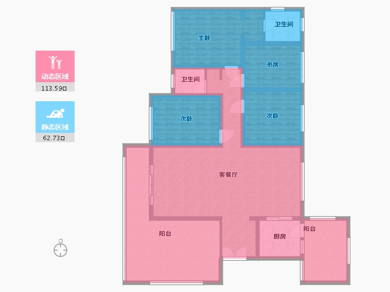 四川省-宜宾市-丽雅·九里长江-一期-158.00-户型库-动静分区